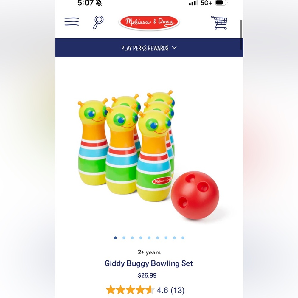 Melissa & Doug Colorful Bowling Set
